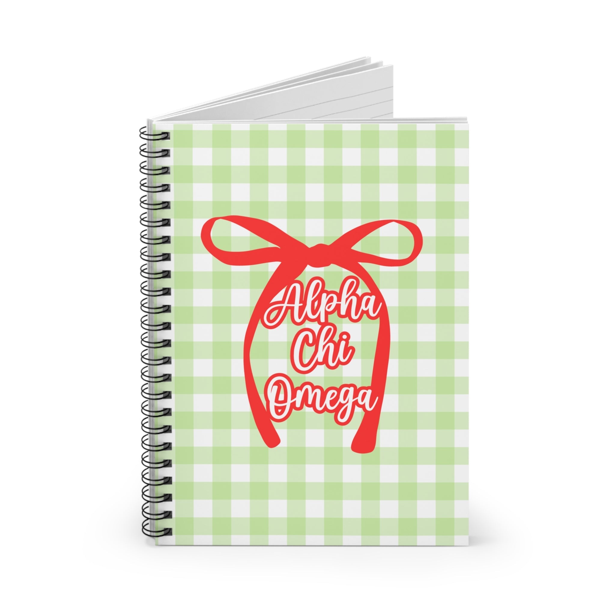 Alpha Chi Omega Spiral Notebook - Ruled Line Sorority Big Little Gift Greek Life Present Notepad Sisterhood A Chi O