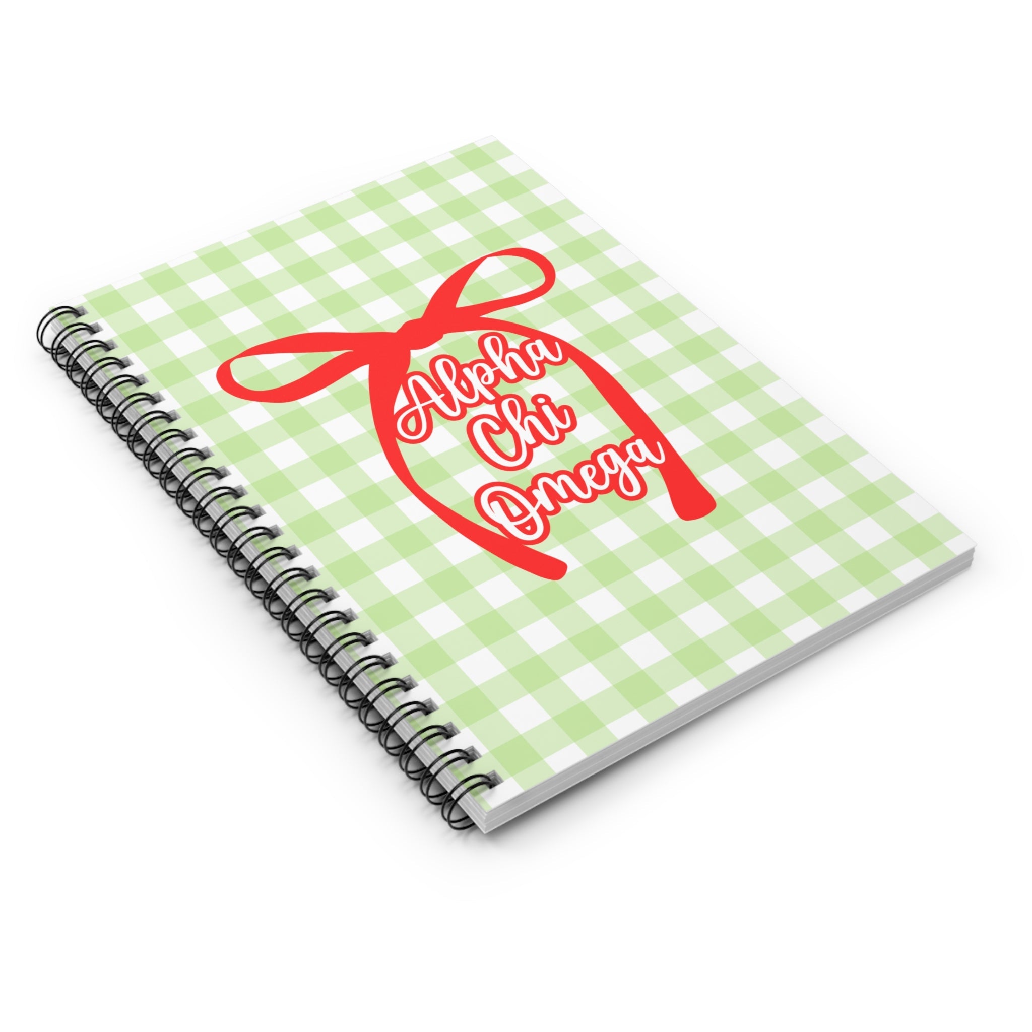 Alpha Chi Omega Spiral Notebook - Ruled Line Sorority Big Little Gift Greek Life Present Notepad Sisterhood A Chi O