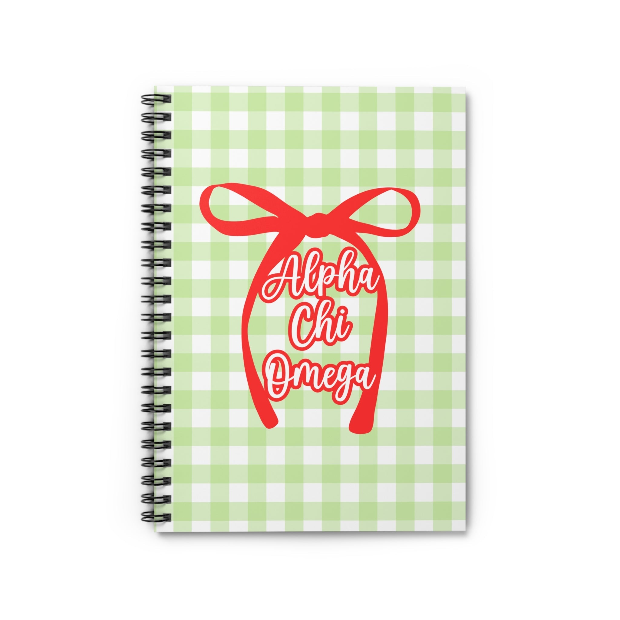 Alpha Chi Omega Spiral Notebook - Ruled Line Sorority Big Little Gift Greek Life Present Notepad Sisterhood A Chi O